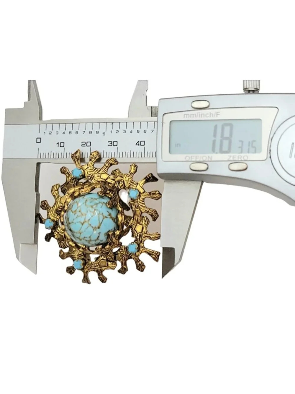 Germany, Austria Style Turquoise-Color Cluster Brooch, M249